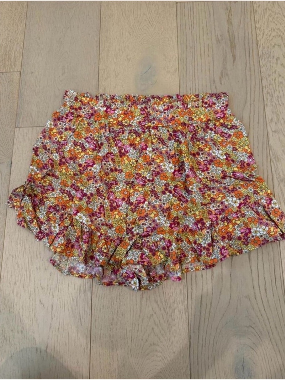 wild fable vintage 70s like Floral Ruffle Skort - Pink & Orange